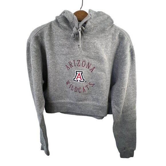 Ouray Cropped Hoodie Size Small Gray Arizona Wildcats Logo Casual Cozy College - Picture 1 of 6